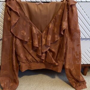 Chic Floral Ruffle Blouse